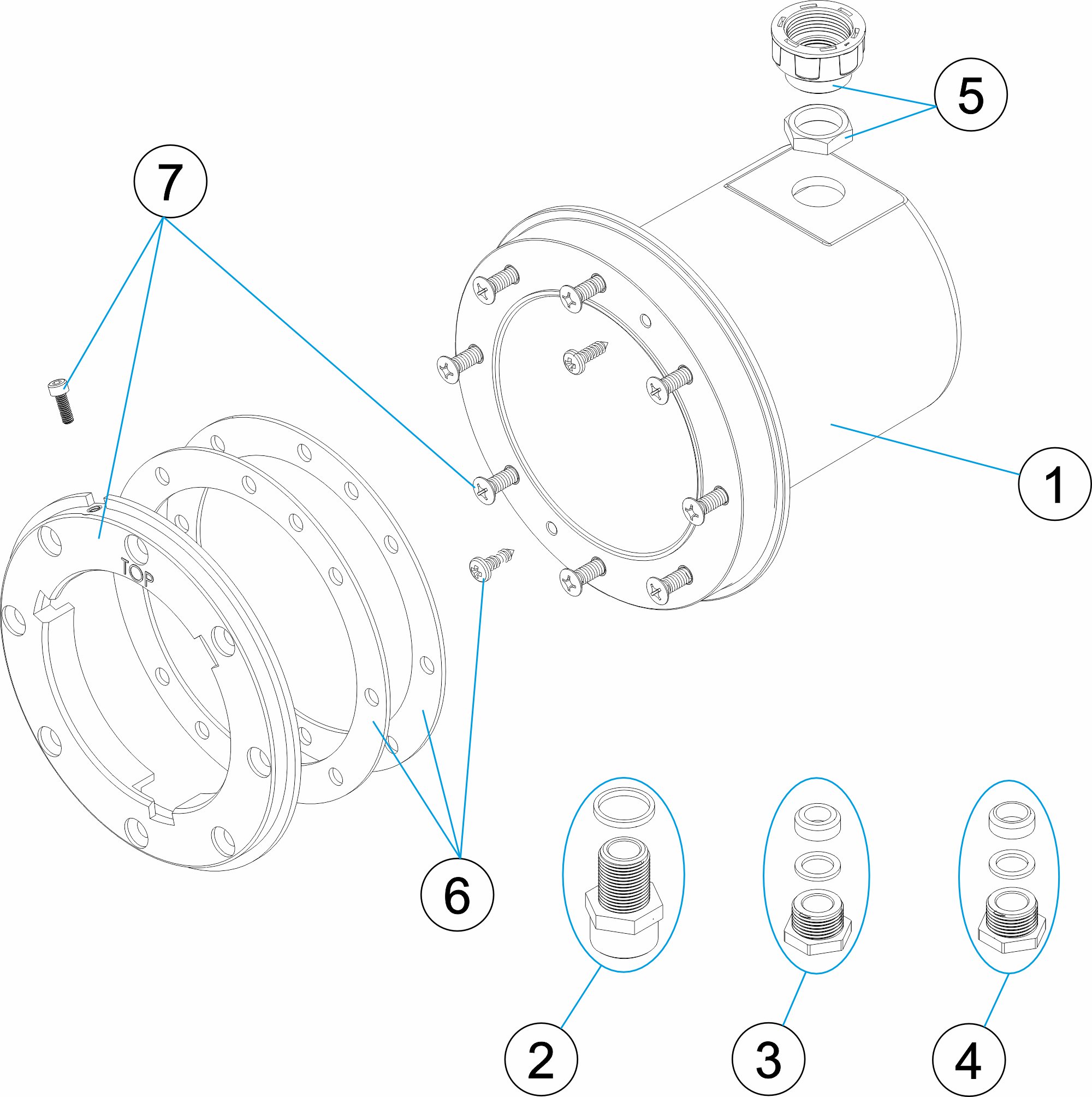 NICHO PROYECTOR BARACUDA MINI PISCINA HORMIGÓN - PREFABRICADA - PANELES
