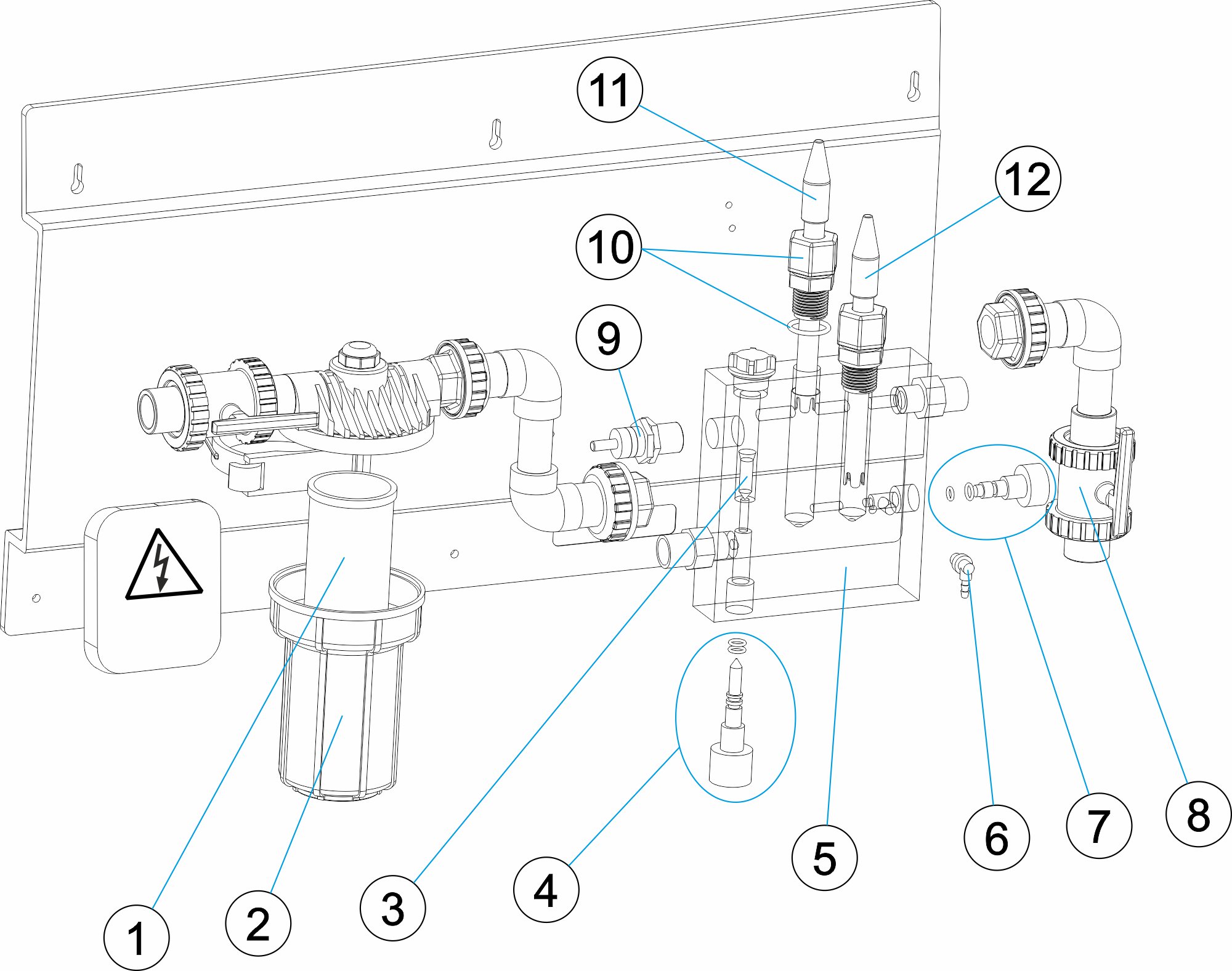 PANEL PH/ORP PARA PISCINA COMERCIAL