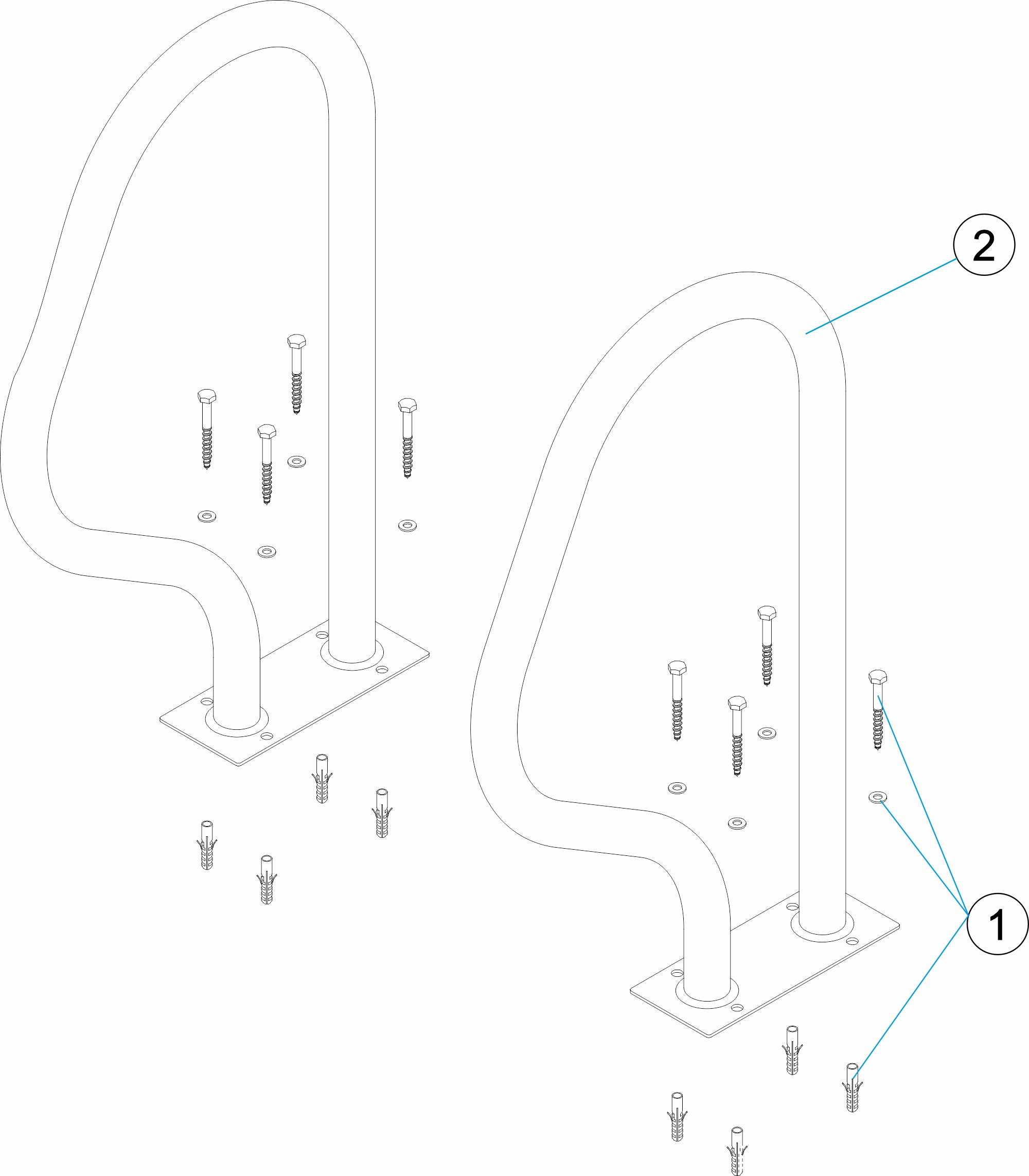 SALIDA PISCINA 1 PLETINA RECTANGULAR