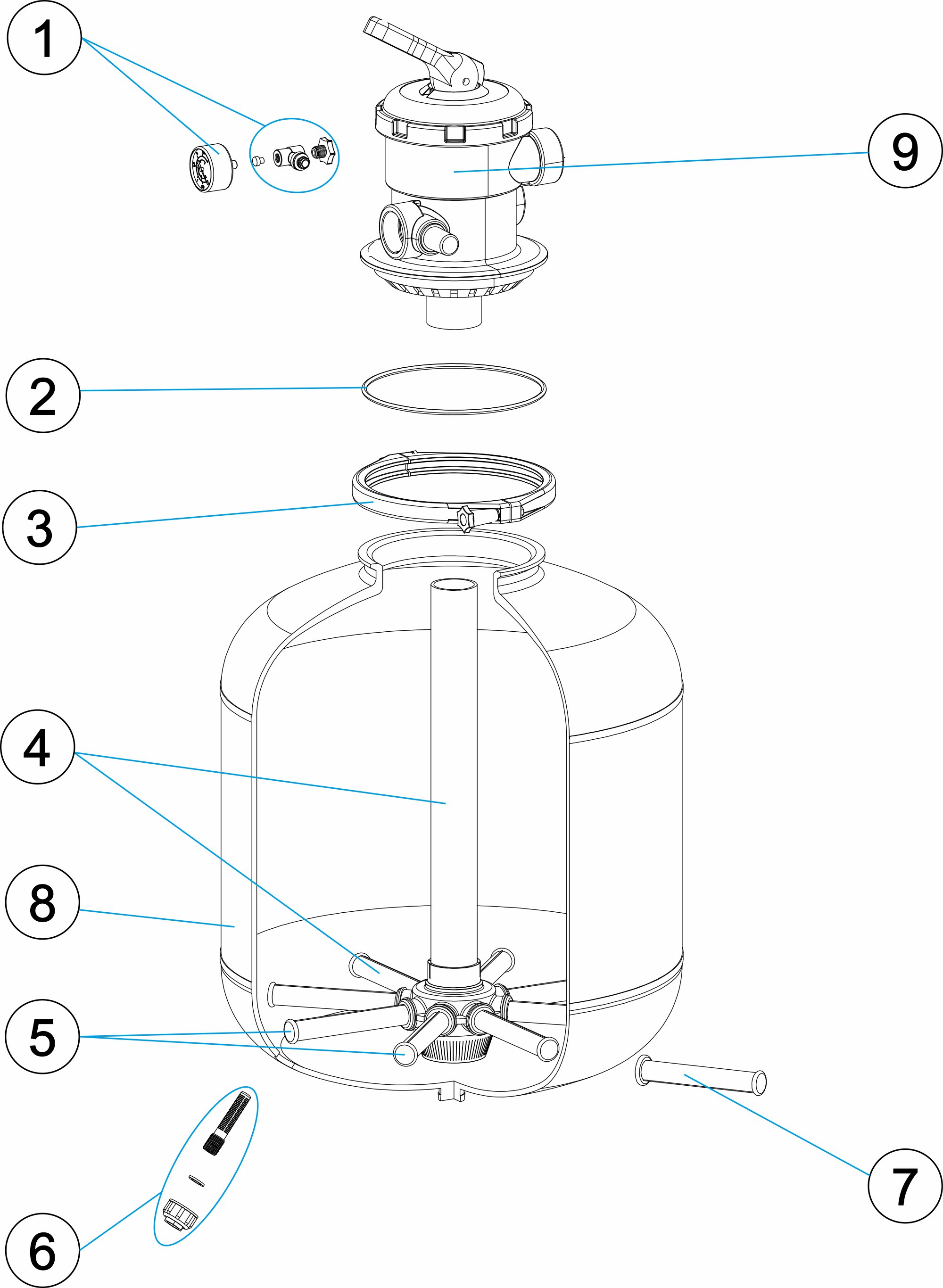 FILTRO SKYPOOL D. 500 - 600