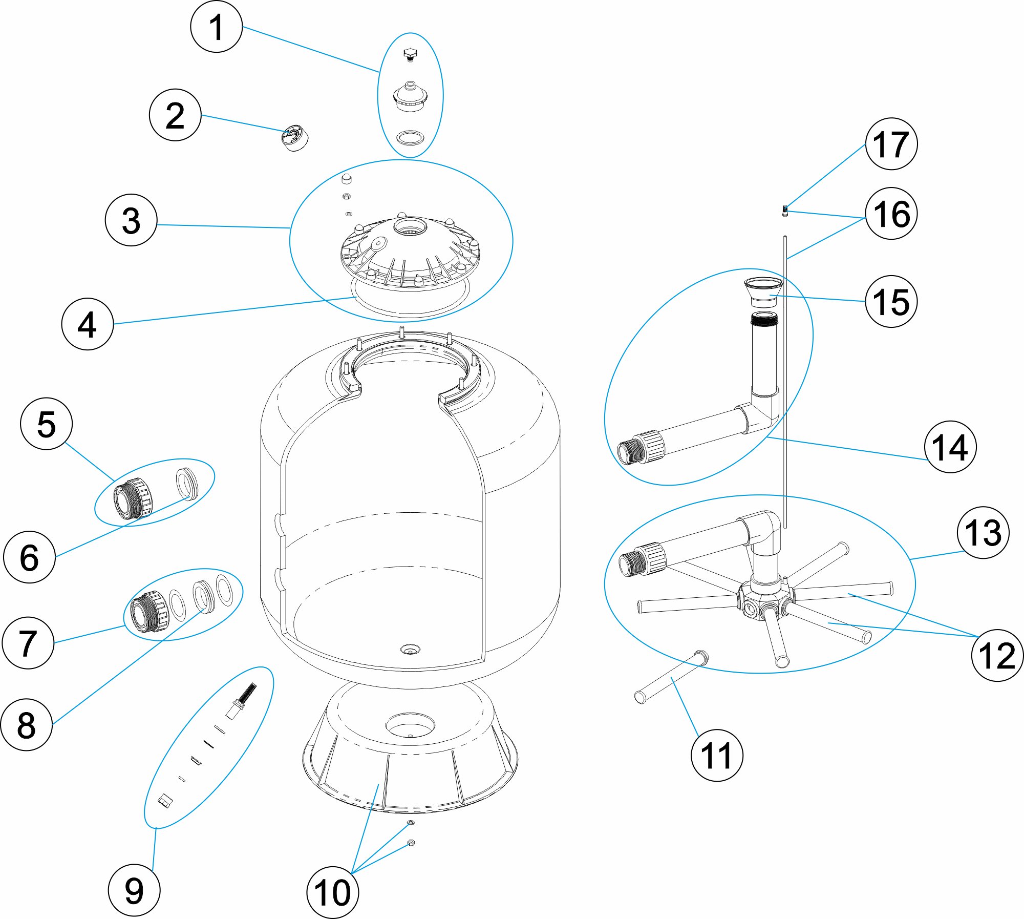 FILTRO VIENA SALIDA LATERAL D. 500 - 600 - 750