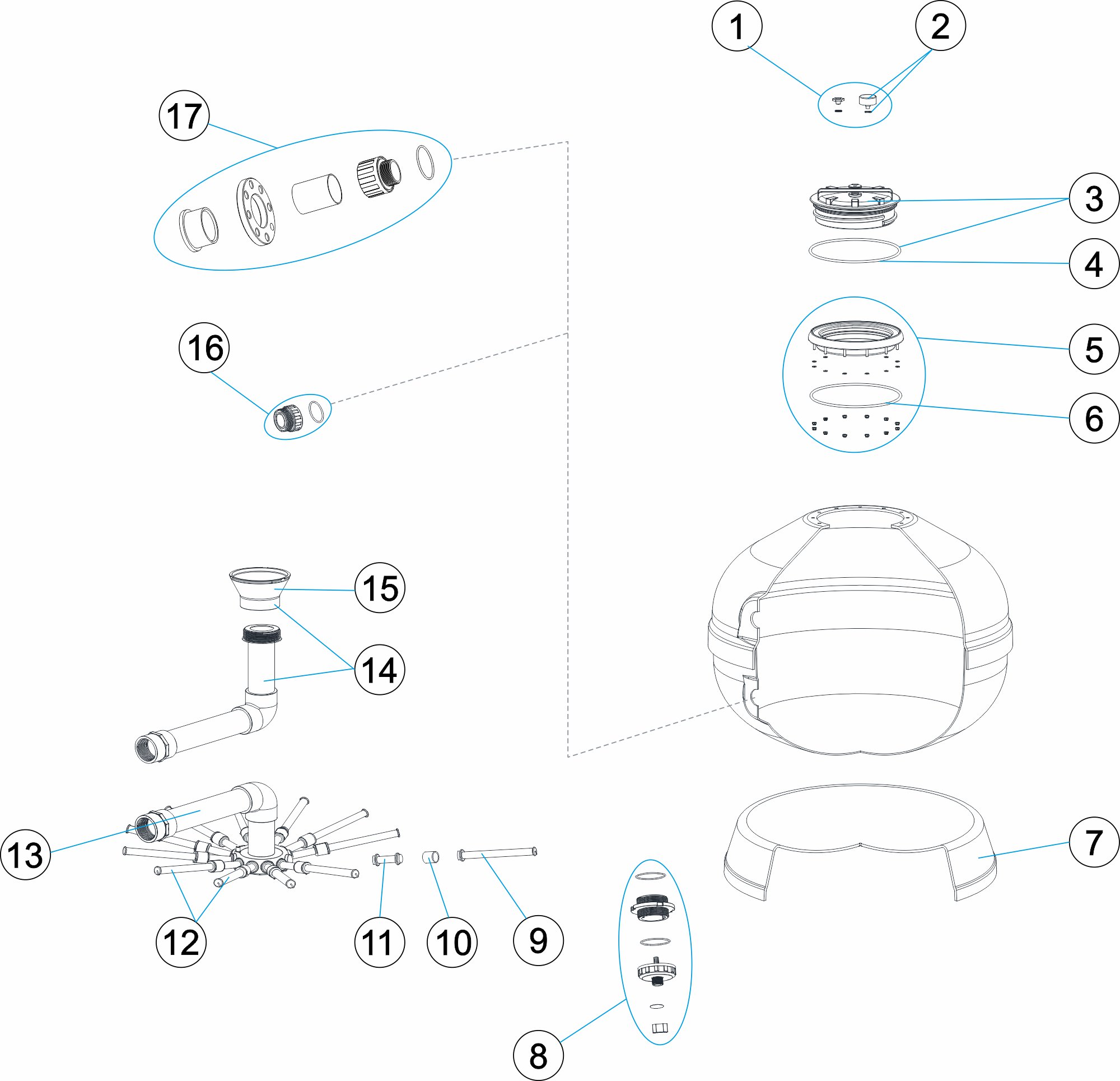 FILTROS TEIDE SEMI-INDUSTRIAL TAPA 250