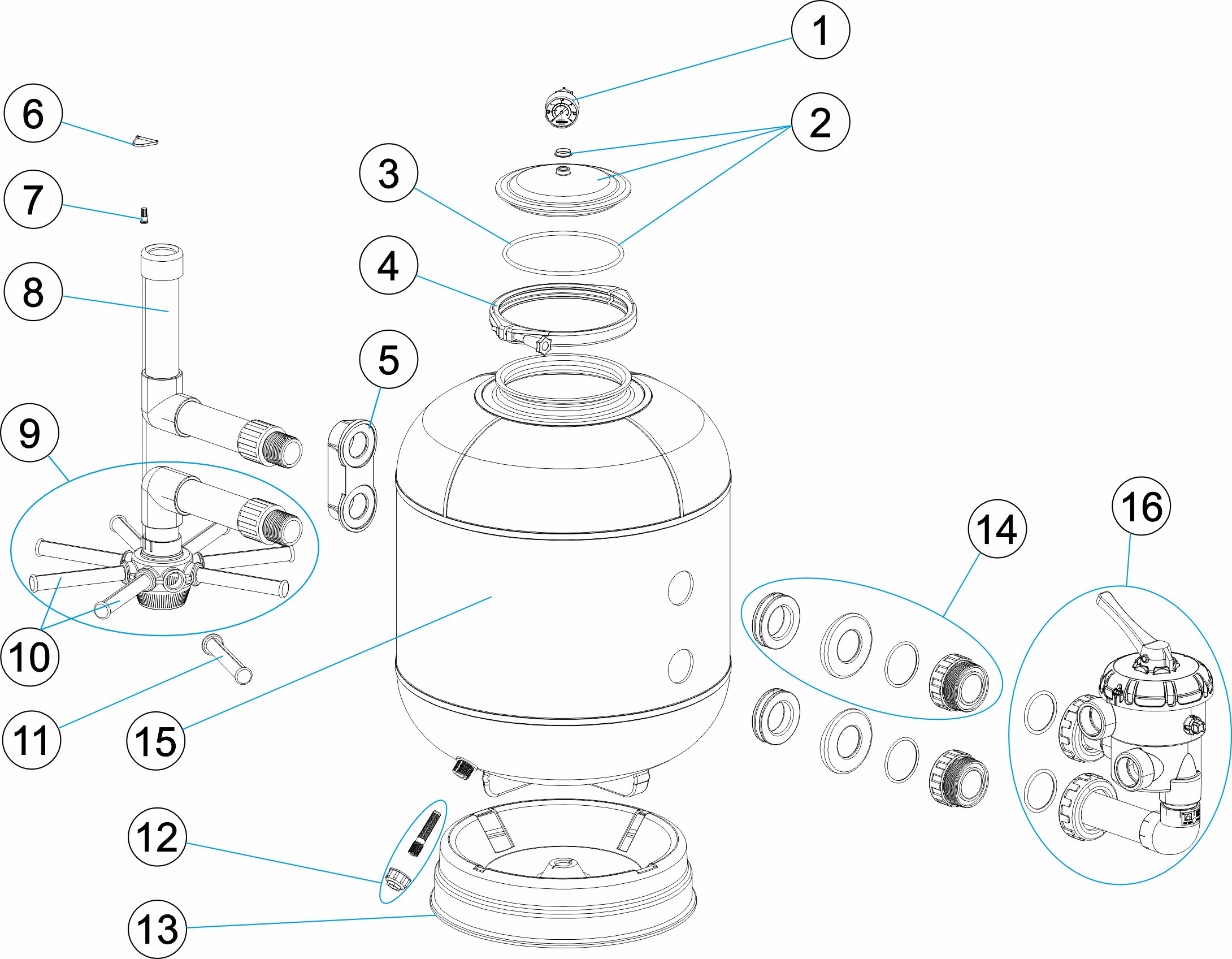 FILTRO Ø600 GALACTIC 1,5